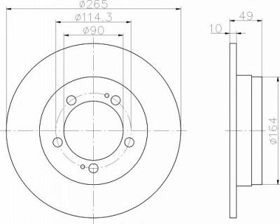 HELLA PAGID 8dd355103321 -  Тормозной диск